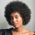 Afro Wigs for Women 100% Human Hair Soft and Fluffy Glueless Wigs 70s Kinky Curly Wig Cosplay or Daily Use (Natural Black)