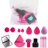 Makeup Tools & Accessories ALYAN Big Bag 16 Pieces Bag Makeup Mirror Triangle Sponge Powder Puff Water Drop Beauty Egg Eyelash Brush Mushroom