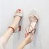 Thick Bottom Sandals 2025 Summer New Versatile Gentle Middle Roman Buckle High Heels Women Fashion Exquisite Versatile