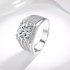 S925 Sterling Silver Moissanite Men’s Ring High End Domineering Luxury Three Row Men’s Diamond Ring Fashionable Anti Real Diamond Ring