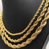 2mm-8mm Gold Color Twist Rope Chain Necklaces For Men Women Hiphop Stainless Steel Waterproof Chains Choker Necklace