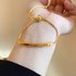 Stainless Steel Geometric Chain Bangle Bracelet Trendy Jewelry Romantic Lover Dream Gift Jewelry Bracelet Anniversary