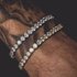 Chenyu Rhinestone Men's Hip-Hop 1 Row Inlaid Diamond Bracelet