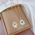 Evil Eye Necklaces for Women Stainless Steel Gold Color Evil Eye Pendant Necklace Choker Wedding Christmas Jewelry Gift