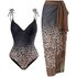 Women’s Clothing Fashion Sexy New One Piece Swimsuit Women’s Split Two Piece Chiffon Skirt Swimsuit Suit