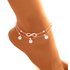 Fashion Double Infinite Simulated Pearl Pendant Anklet Foot Chain Summer Bracelet Charm 2 Color Anklets Foot Jewelry
