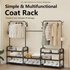One Coat Rack With Double Hanging Areas And 10 Layered Spaces, Available In Black And White.