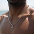 Hip Hop Men’s Twist Chain Layered High-end Titanium Steel Cross Necklace Women’s Accessories Pendant