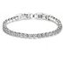 2PCS Adjustable And Detachable Titanium Double Button Zircon Bracelet, Women’s Stainless Steel Simple Tennis Chain,
