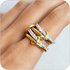 Copper + Zircon New 4 Circle Set Versatile Creative Personality Niche Design Women’s Ring