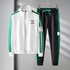 Men’s Zip-Up Hoodie & Jogger Set With Triangle Print – Casual Two-Piece Outfit, Streetwear Tracksuit