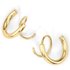 Women’s Jewelry Spiral Double Loop Twisted Earrings Copper Plated With 14k Real Gold High End Winding Earrings Personality Studs