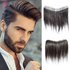 4*18 Men Forehead Hairline Toupee 100% Human Hair Skin Man Hairpieces Frontal Hair Topper for Receding Natural Hairline Replacement