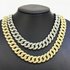 Men’s Jewelry Set Fashion Popular 15mm Diamond Three Row Diamond Full Drill Alloy Men’s Necklace Men’s Hip Hop Cuban Chain
