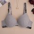 Sexy lingerie New in stock letters black cotton mold with underwire fashion adjustment bra