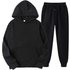 2024 New Solid Color Pullover Sports Sweater Set Fashion Fleece Men's Hoodie