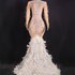 Women’s Clothing Fashion Sexy Mesh Hot Diamond Perspective One Piece Feather Long Dress Evening Dress Stage Performance Costume Ym