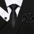 Top Grade Hot Sale Handkerchief Pocket Squares Cufflink Set Necktie Printed Wedding Tie