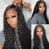 Brazilian Curly Human Hair Wig Glueless Transparent Lace Water Wave 150% 180% Density