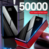 Large Capacity Power Bank 50000 MAh Mirror Screen Digital Display Mobile Power Bank