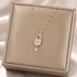 Fashion Exquisite Key and Lock Pendant Necklace for Women Luxury Zircon Key Jewelry Elegant Ladies Accessories Gifts