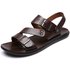 WTEMPO Beach Shoes Double Buckle Summer Men’s Beach Shoes Breathable PU Leather Sandals For Men