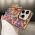 Plating Colour Fashion Flowers Phone Case For iPhone 11 12 13 15 Max Soft Bumper Protector On 14 Pro Cover