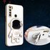 Astronaut Bracket Plating Phone Holder Case for Xiaomi Redmi Note 8 Pro 8T 8A 2021 Stand Soft Back Cover