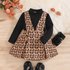 Treasure Salary Children’s Clothing Autumn and Winter Girls‘ Classic  Print Strap Dress High Neck Long Sleeve