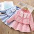Girls Sweater Suit Autumn And Winter New Style Western Style Long Sleeved Bow Children’s Princess Dress Two Piece Set
