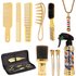 Barber Tools Gold Suit 14 in1 Professional Hairdressing Scissors Barbershop Comb Brush Spray Bottle Hair Stylist Supplies