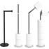 Freely Movable Floor Standing Toilet Paper Holder With Storage Roll Paper Towel Holder Stainless Steel Bathroom Punch Free Hardware Pendant