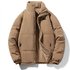 Men’s Clothing Corduroy Cotton Jacket Autumn And Winter Men’s Thickened Velvet Warm Breathable Loose Bread Coat Trendy Casual Stand Collar Jacket