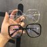 1909 internet famous frame for men and women, square shaped large face anti blue light plain glasses, student