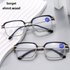 Unisex Fashion Personalized Anti-blue Light Presbyopic Glasses Men And Women Same Style Box Hd Glasses For The Elderly