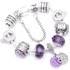 Charm Bracelets Panjia Classic Series Purple Beaded Bracelet Bracelet Diamond Butterfly Beaded Luxury Jewelry
