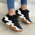 Sports And Leisure Women’s Chunky Casual Shoes Increase Height Matching Color European And American Thick-soled Casual Lace-up Large Size