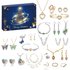 Christmas earrings jewelry gift box blind box jewelry gift countdown calendar advent necklace blind box