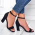 2023 European and American Sandals Women Heels One Word With Thick Heel sandals back bag buckle women’s shoes foreign trade summer new