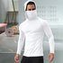 Men’s Clothing Outdoor Sports High Elastic Quick Drying Cycling Training Tight High Collar Hooded Long Sleeved Sweatshirt