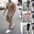 Men’s 2-Piece Sport Short Sleeve Shirt & Shorts Set – Breathable Summer Casual Outfit For Gym & Outdoor