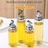 Glass Oil Dispenser Bottle – Leakproof Kitchen Oil Container For Soy Sauce Vinegar & Sesame Oil (Set Of 3 500ml Each With Pour Spout)