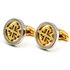 High quality copper stainless steel cufflinks men, suitable for business weddings. Cufflinks silver and gold, 20mm in