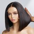 4*4 Closure Wig Transparent Lace12A Vietnam Double Drawn Bone Straight Bob Human Hair Wigs