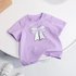 Baby Clothing Children’s summer short sleeve candy color fashion simple bow small children short sleeve sweet T-shirt