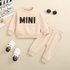 Unisex Toddler 3-Piece Long Sleeve Suit Set – Mini Embroidered Outfit For Boys & Girls (Apricot/Green/Brown)