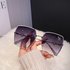 Frameless gradient sunglasses, female spicy girl concave shape, Instagram popular temperament, sunglasses with UV