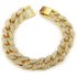 Men Iced Out Cuban Link Bracelet Simulated Diamonds Bracelet Cuban Links & Chains Alloy Bracelet for Bangle Male Jewelry