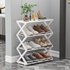 Family Organizer X-Shaped Shoe Rack With Dust Cover Steel Pipe Shoe Organizer Easy Assembly