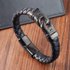 Men’s Jewelry Totem Bracelet Genuine Leather Braided Leather Stainless Steel Black Genuine Leather Bracelet Bracelet